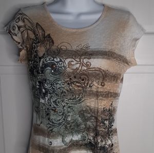 Rock & Republic embellished ombre shirt